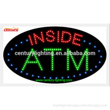 ATM inside animated led sign